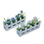 miniature clôture fleurs artificielles différentes couleurs décorative maison poupée accessoire miniature vert rose jaune
