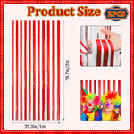 rideaux franges métalliques rouge blanc motif rayures décoration cirque fête anniversaire mariage événement
