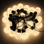 guirlande lumineuse noël blanc boules sphériques moderne clips câble noir 20 ampoules