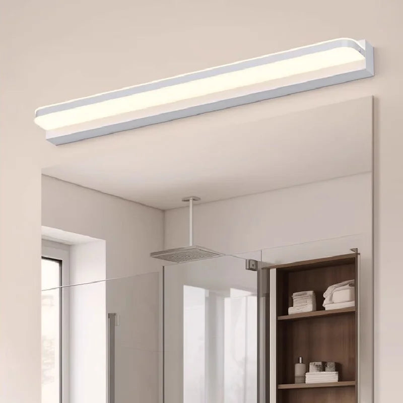 lampe salle bain moderne blanc chrome acier inoxydable fixée mur éclairage quotidien chambre coucher