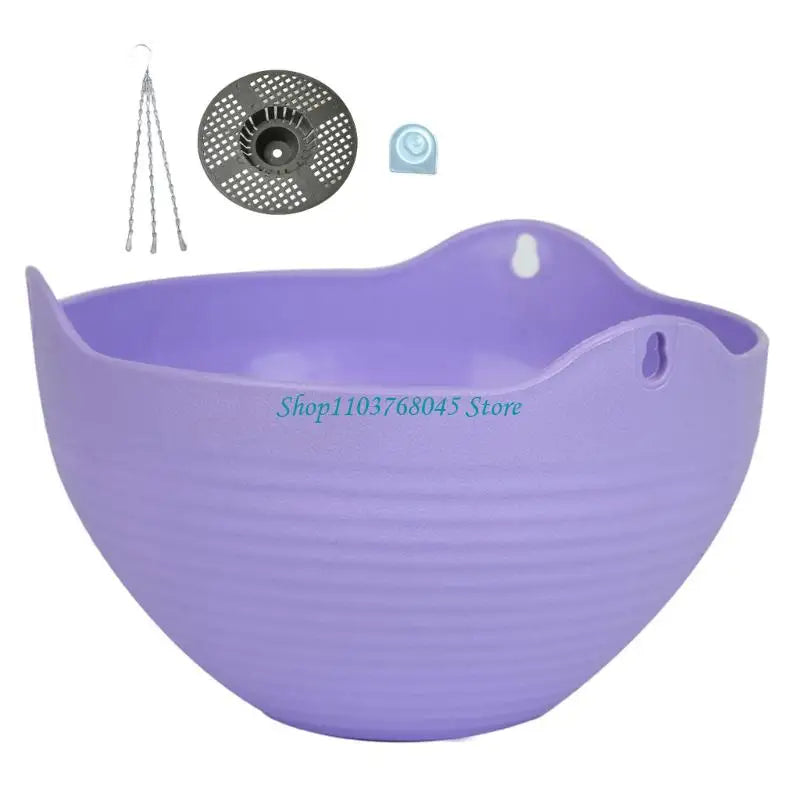 Cache pot suspendu moderne orange bleu rose jaune ridé opale chaîne