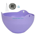 Cache pot suspendu moderne orange bleu rose jaune ridé opale chaîne