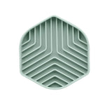 bol nourriture chien silicone vert bleu rose rayures horizontales grille perforation minimaliste