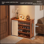 meuble chaussures bois naturel moderne niveaux 50 70 90 100cm