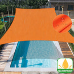 voile soleil orange rayures horizontales moderne anti uv patio jardin