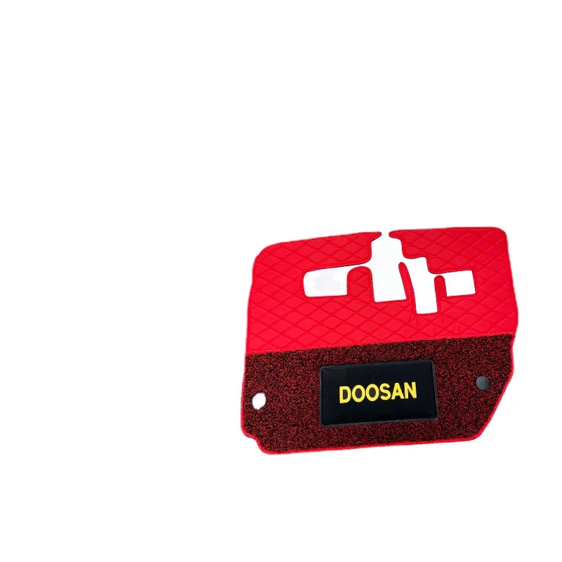 porte clés doosan noir rouge points modernes logo jaune