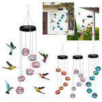 cloche vent moderne motifs floraux crochet métallique multiple couleurs extérieur