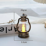 lanterne vintage transparente bougie led ornoements noel anneaux metalliques effet metallique robuste