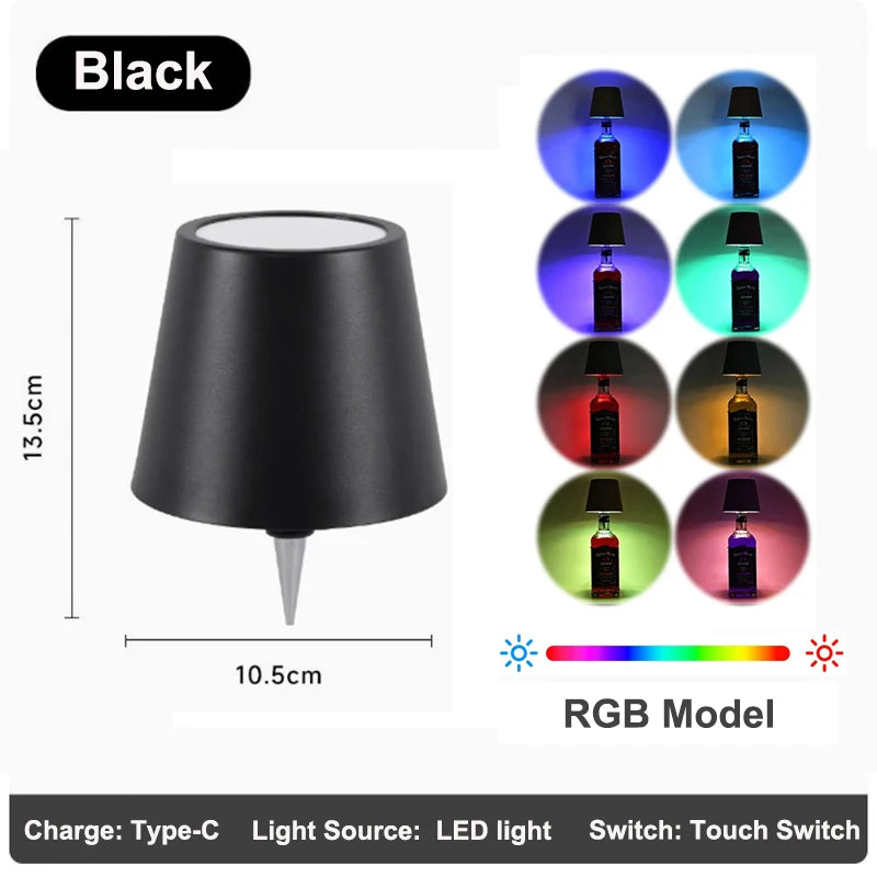 lampe table rechargeable led noir moderne base plate abatjour cable charge