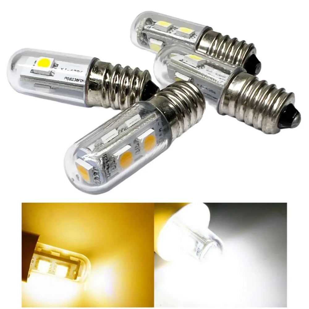 ampoule led e14 e12 1w transparente jaune moderne cuisine réfrigérateur 360° ip65 15000h