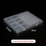 boîte rangement bijoux transparent grands compartiments 28 petits compartiments clips