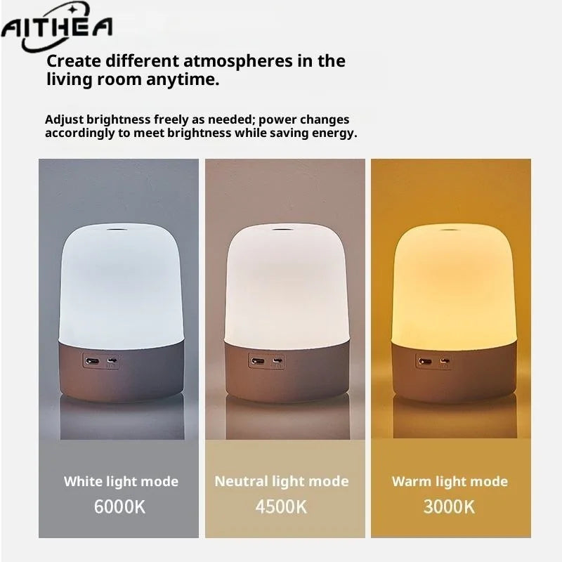 lampe table led rechargeable intensité variable lumière douce protection yeux portable chambre blanc moderne