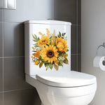 stickers decoratifs fleurs tournesols feuilles art floral stickers toilette stickers murals stickers pvc stickers