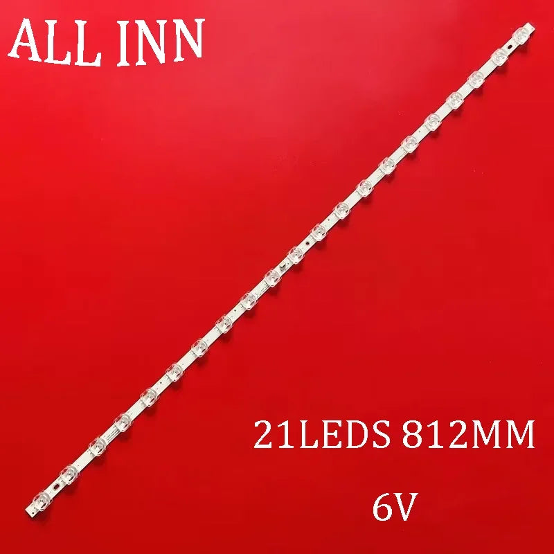 bande led transparente moderne 21 leds 812mm blanc connecteurs 6v