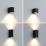 applique murale led moderne ip65 gu10 éclairage intérieur extérieur noir blanc