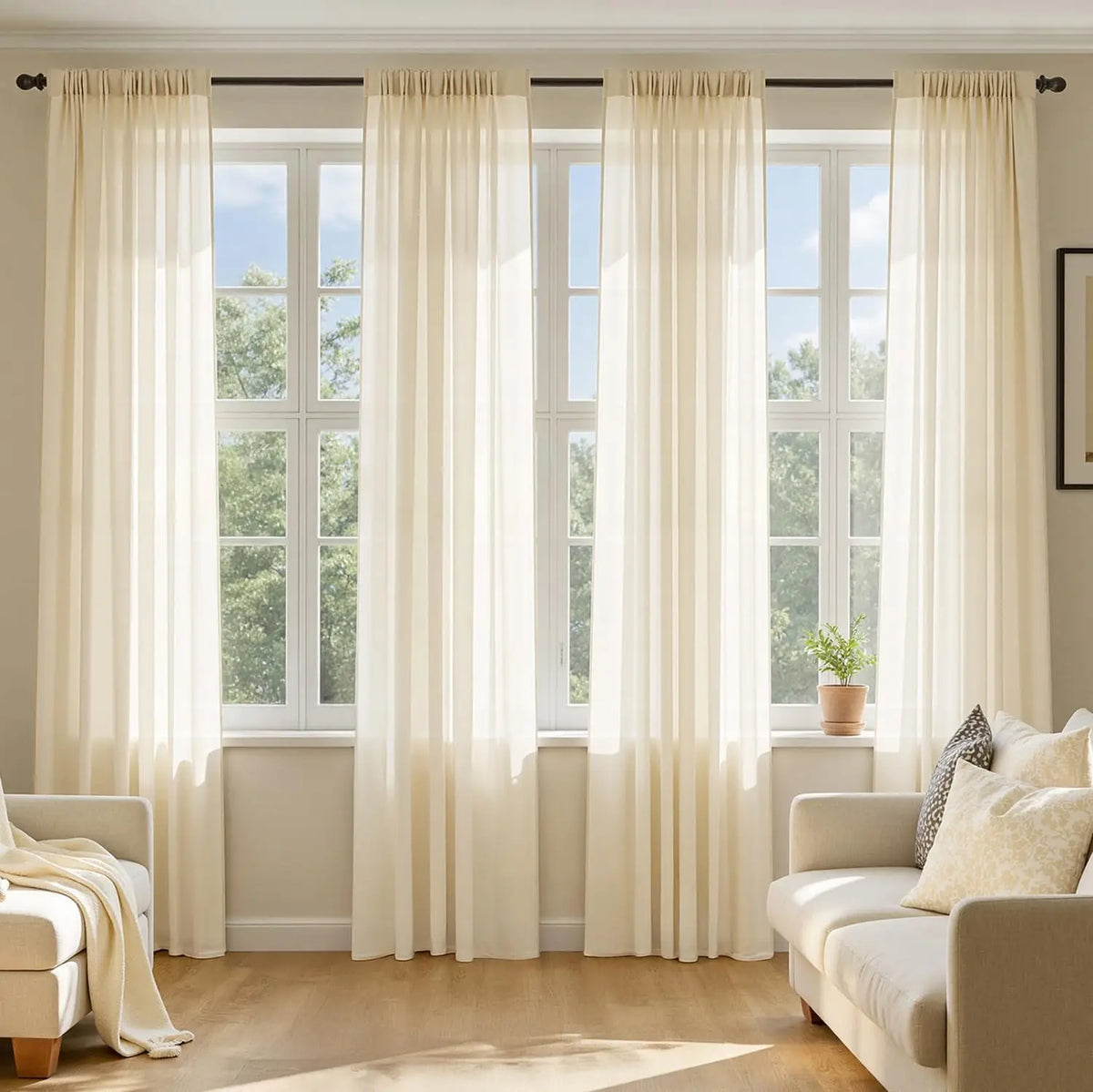 rideaux blanc cassé translucides 140x240cm moderne lisses plissés vertical salon européen américains polyester