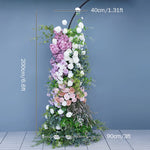 arche décorative florale violet rose blanc vert fleurs artificielles feuillage classique extérieur mariage événement
