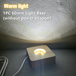 lampe led moderne bois naturel blanc texture bois câble usb commande led minimaliste