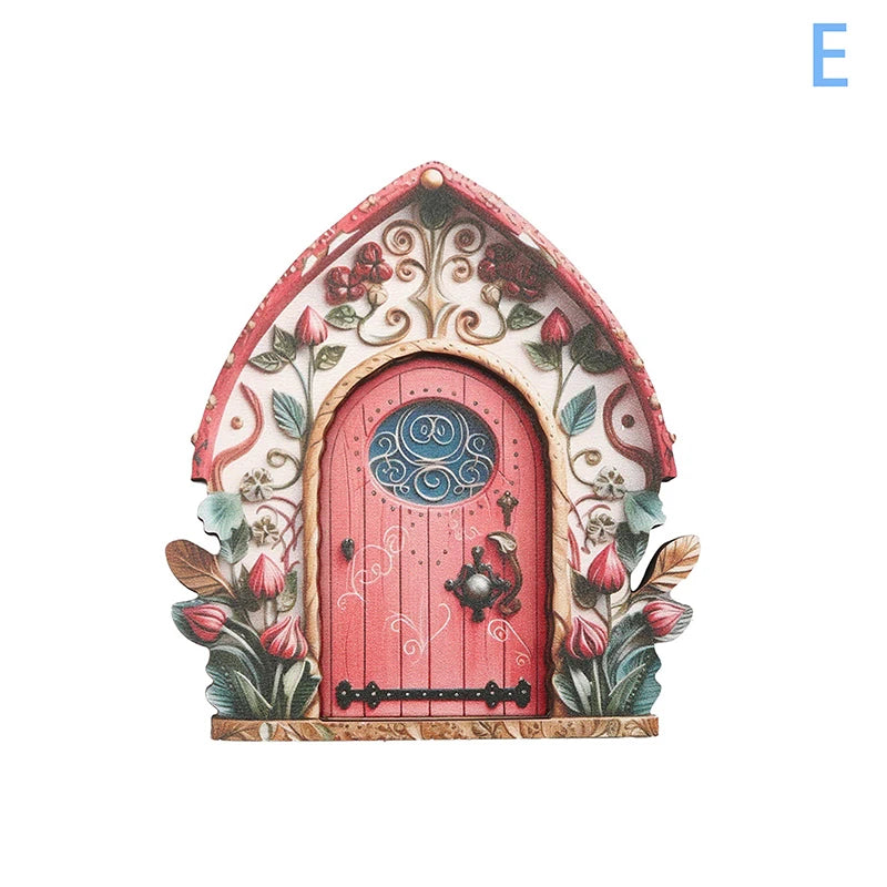 portes décoratives jardins fleurs coeurs feuilles motifs géométriques rose bleu marron vert violet blanc