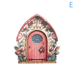 portes décoratives jardins fleurs coeurs feuilles motifs géométriques rose bleu marron vert violet blanc