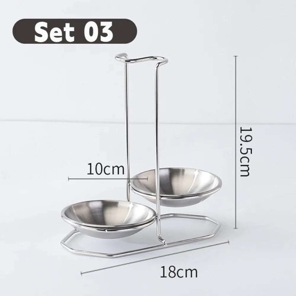 support cuillères bols argent or moderne fixation clips cuisine accessoires rangement vertical minimaliste