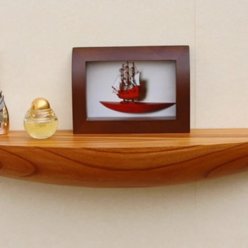 étagère murale moderne bois naturel blanc adhésive deco télécran salon chic