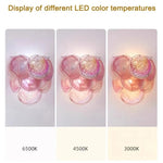 applique murale moderne vert rose bleu translucide led cuisine salle bain étude