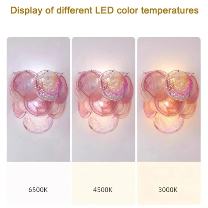 applique murale moderne vert rose bleu translucide led cuisine salle bain étude