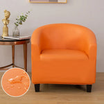 housse fauteuil moderne polyester bleu noir gris marron polaire lavable salon chambre uni