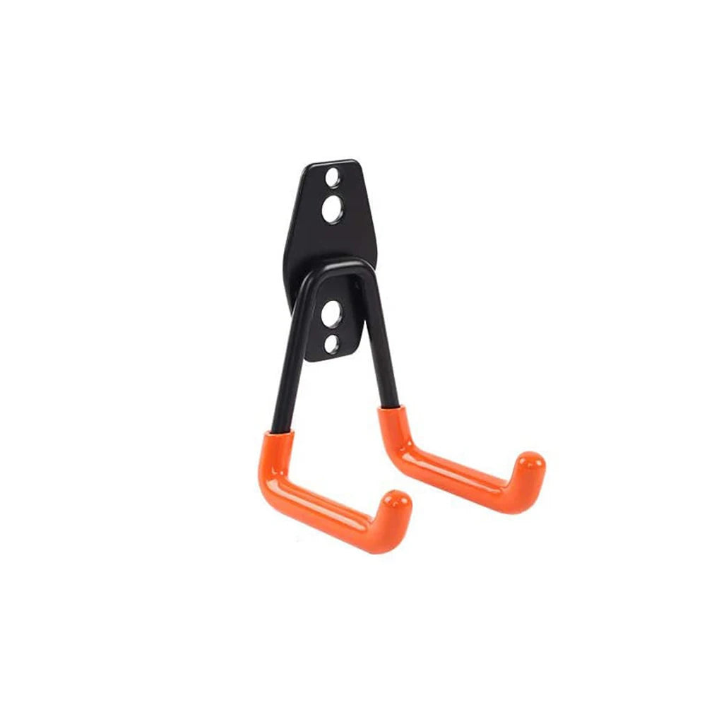 crochet mural moderne noir orange fer utilisation multiple outils jardinage pelle