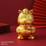 décoration intérieure statuettes chevaux dorées symboles chinois traditionnels ornements maison