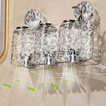organisateur mural transparent texturé moderne porte bougies ventouse hygiénique salle bain rangement efficace simple