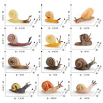 décoration miniature escargot coquille rayées réaliste couleur beige marron orange noir