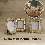 cadres photo vintage ornementés floral relief baroque rétro dorés posables