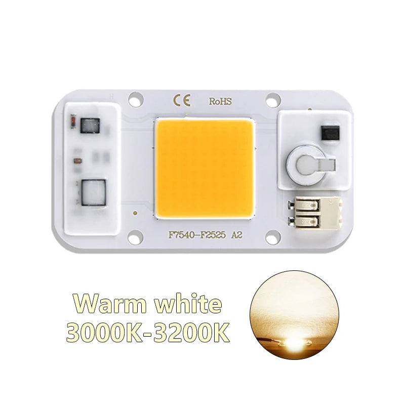 ampoule led cob 20w 30w 50w blanc jaune 3000k 6500k clips moderne technologique