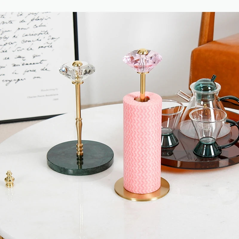 support papier toilette moderne rose doré blanc rayures horizontales élégant adhésif