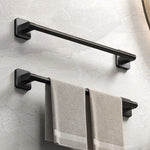 porte serviettes mural adhésif noir texture granuleuse moderne minimaliste 30cm 40cm 50cm