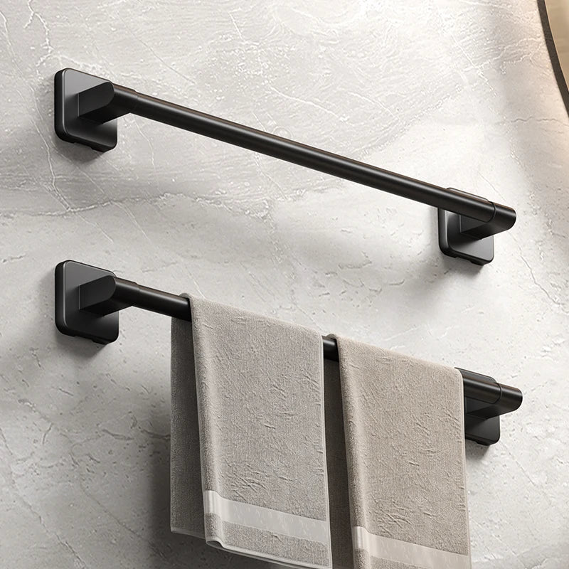 porte serviettes mural adhésif noir texture granuleuse moderne minimaliste 30cm 40cm 50cm