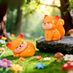 figurines chats orange résine cartoon décoration maison jardin poupées accessoire miniature collectionnéestituição: solution fournie