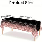 nappe jetable noire rose gold paillettes festive mariage anniversaire dégradée étoilée opaques festives glamour