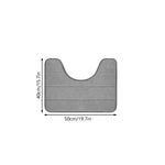 tapis toilette salle bain gris noir rouge rayures horizontales microfibre antidérapant moderne adhésif rapide