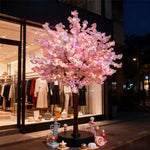 arbre artificiel fleurs rose moderne décoration extérieure baby shower papier rouge cheval