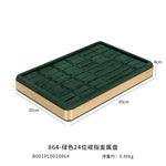 présentoir bijoux boîte velours classique gris rose pâle vert beige rangement anneaux