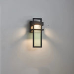 applique murale moderne led étanche noir transparent minimaliste ip65 aluminium