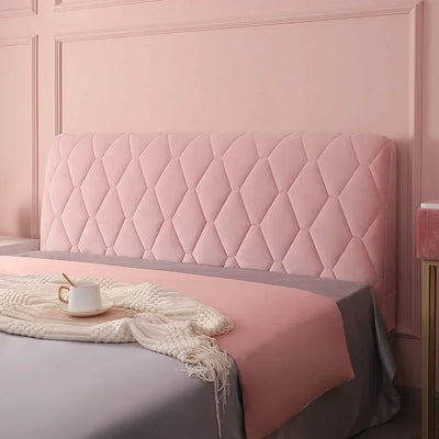 Tête de lit matelassée épaisse en peluche violette pour chambre de fille