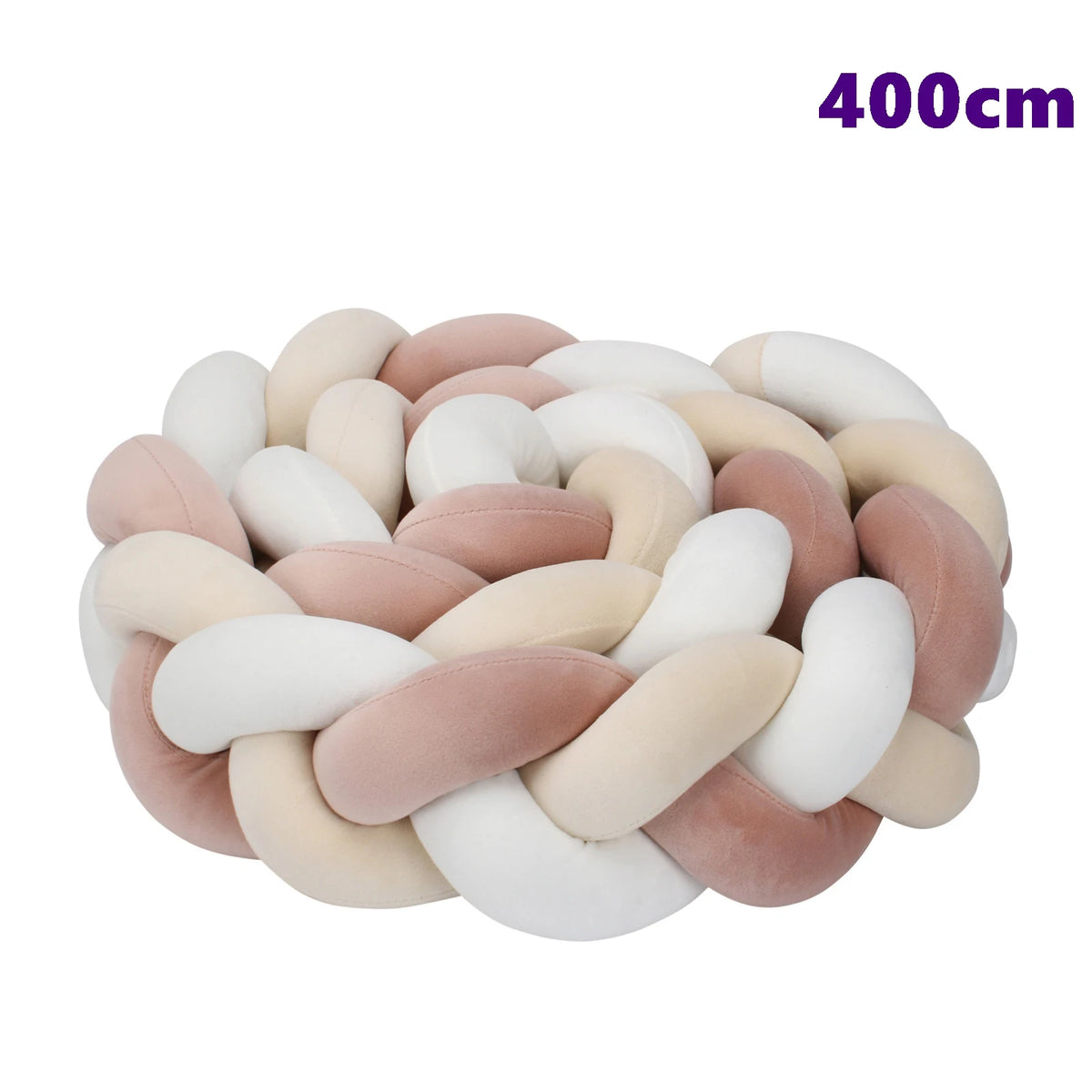 coussin noué bébé tissu doux texture tressée beige clair moderne confortable sécurité chambre anti