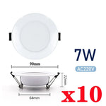 spots led blancs 3w 5w 7w 9w 12w 15w cold warm white modernes clips