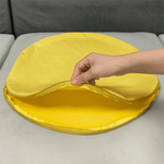 housse coussin velours 40cm ronde fermeture eclaire non toxique polyestre maison decorative confortable