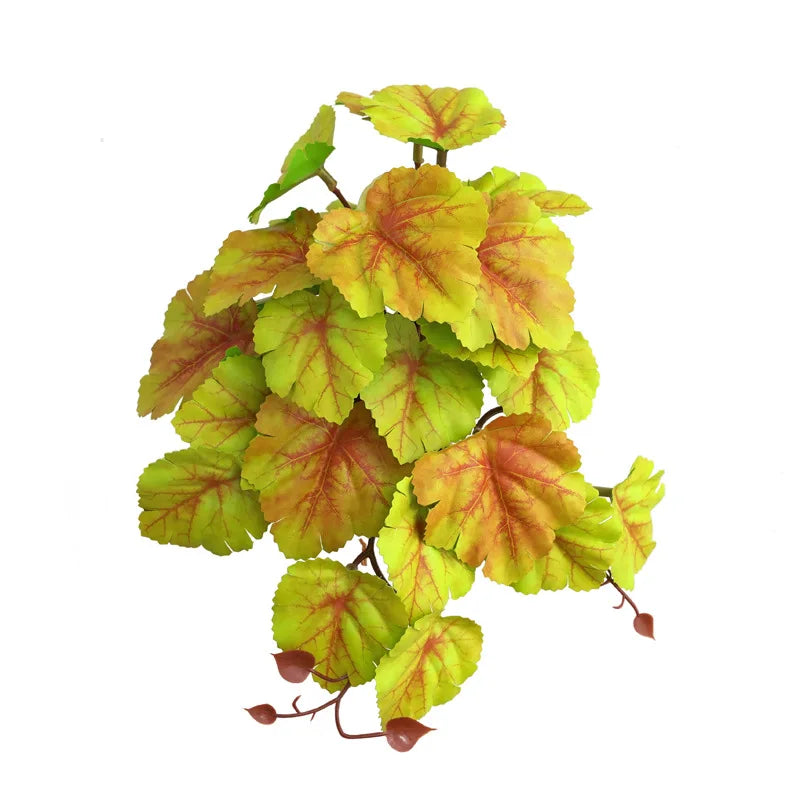décoration intérieure plante artificielle feuilles variées moderne minimaliste verte rouge noire jaune blanche ornement