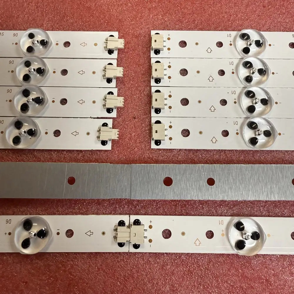 bandes led blanc points noirs moderne connecteurs électriques aluminium sans câble bouton poussoir